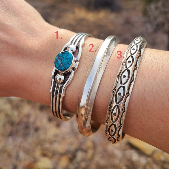 Authentic sterling silver cuff bracelets - Picture 2 of 8